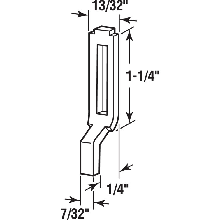 PrimeLine Sliding Screen Door Latch Strike, Adjustable, Steel (5Pack